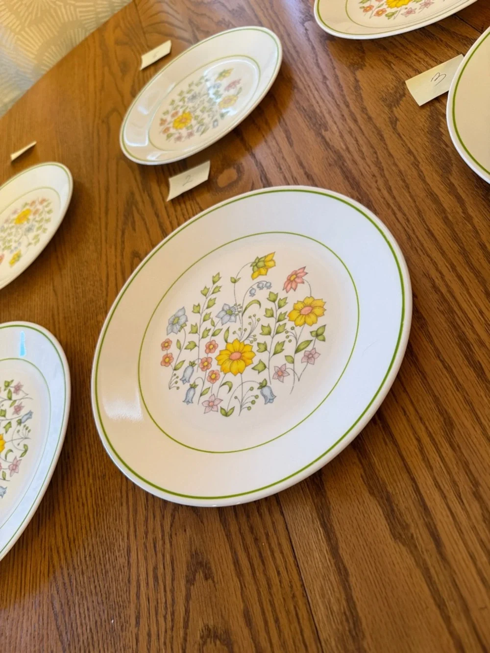 Vintage Corelle 3 Dinner Plates and 3 dessert plates Set - spring meadow - Picture 10 of 17